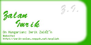 zalan imrik business card